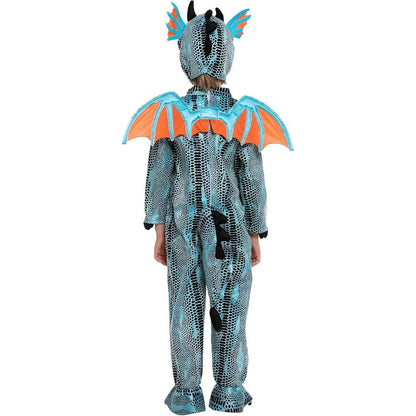 Blaues Drachenkostüm Kinder Halloween Süßes oder Saures