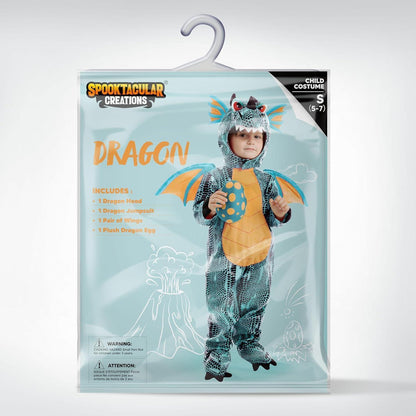 Blaues Drachenkostüm Kinder Halloween Süßes oder Saures