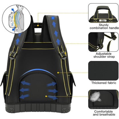 Werkzeugrucksack 43cm mit Gummiboden, robust 1680D