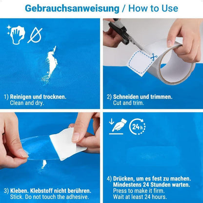 Zelt Reparaturband Transparent Wasserdicht 3M x 5CM