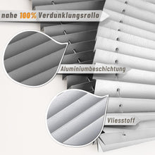 Verdunkelndes Plissee ohne Bohren Klemmfix Grau 85x230 cm Thermo Sichtschutz