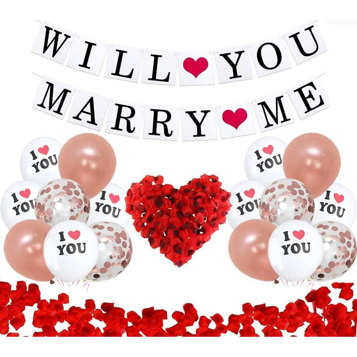"Will You Marry Me" Girlande – Heiratsantrag & Hochzeitsdeko