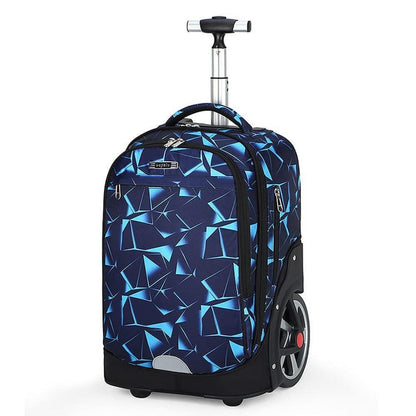 Schulrucksack mit Rädern – Kinderkoffer mit Dreiecksmuster
