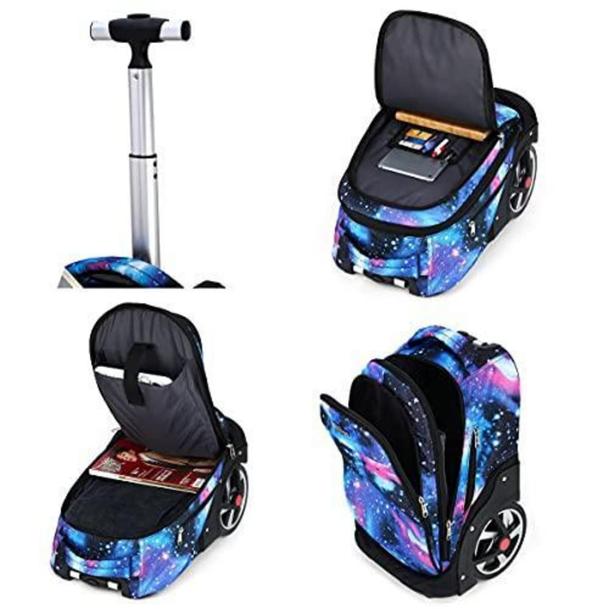 Schulrucksack mit Rädern Sternenhimmel – Kinderkoffer & Trolleybox