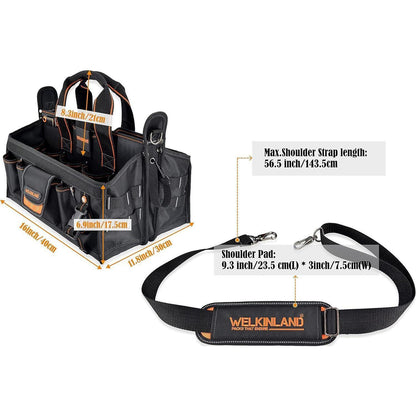 Werkzeugtasche Elektriker/HLK mit Steckdosen-Organizer
