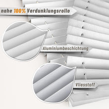 Verdunkelungsplissee ohne Bohren Klemmfix Weiß 70x140 cm Thermo