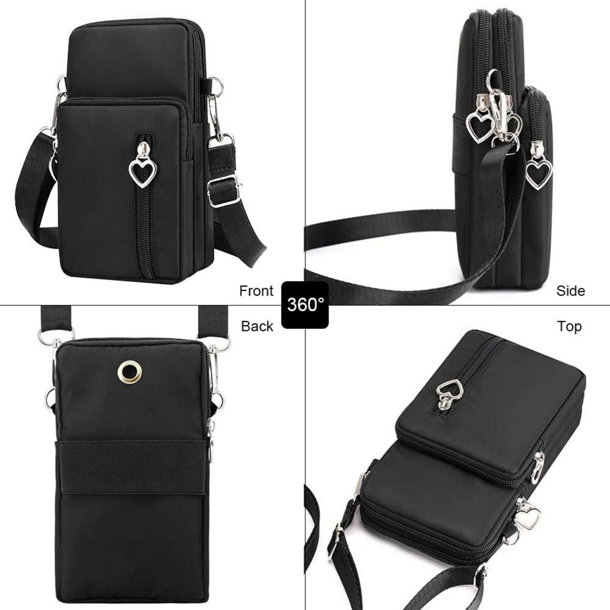 Handytasche Nylon Umhängetasche Schultergurt 6.7 Zoll