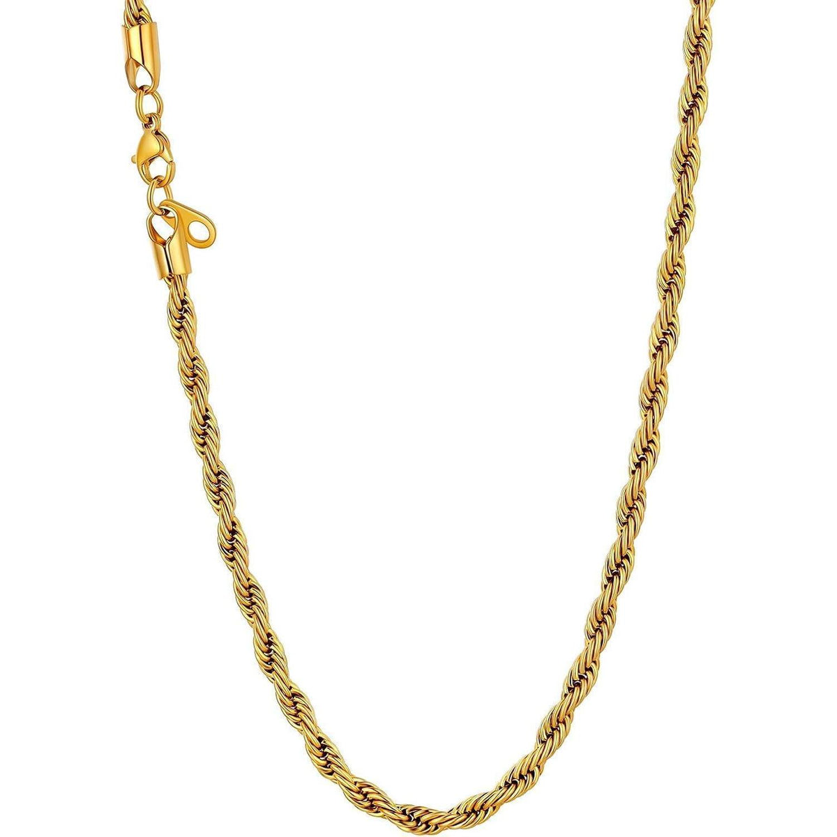 Kordelkette Edelstahl vergoldet 3mm Breit 51cm