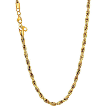 Kordelkette Edelstahl vergoldet 3mm Breit 51cm