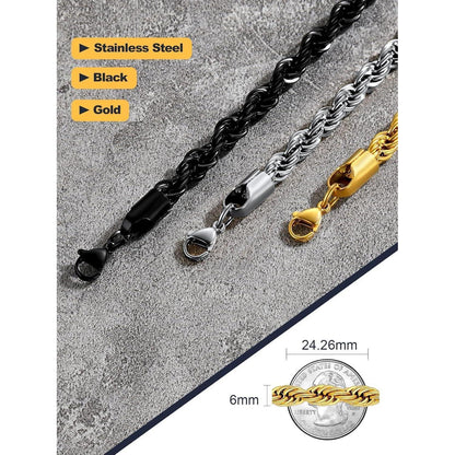 Kordelkette Edelstahl vergoldet 3mm Breit 51cm