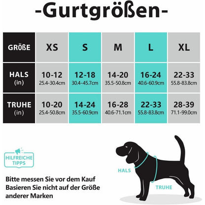 PoyPet Hundegeschirr ohne Zug, Rot, Größe S