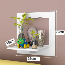 Weißes Wandregal 3er Quadratisch PVC Leicht