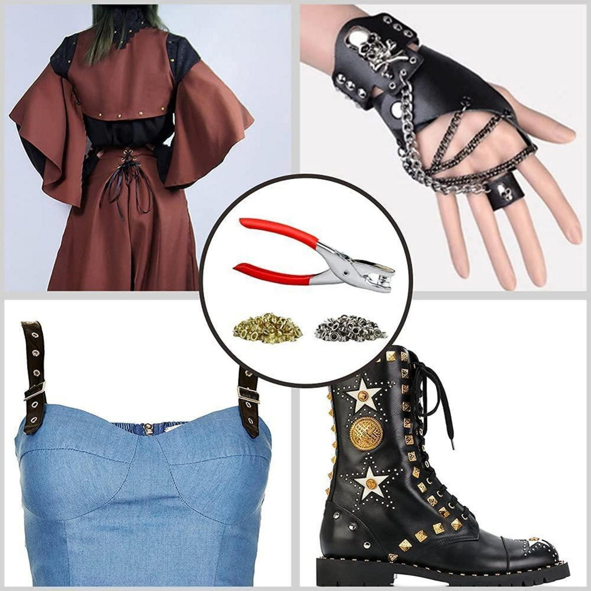 Ösenzange Set mit 400 Ösen – Profi Werkzeug für Planen, Banner & Leder