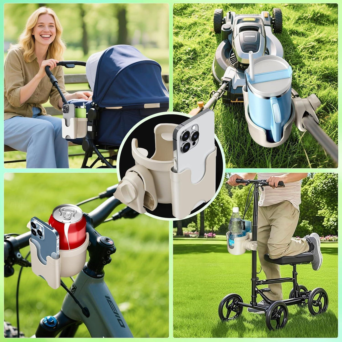 Getränkehalter Rollator & Rollstuhl mit Handyhalterung