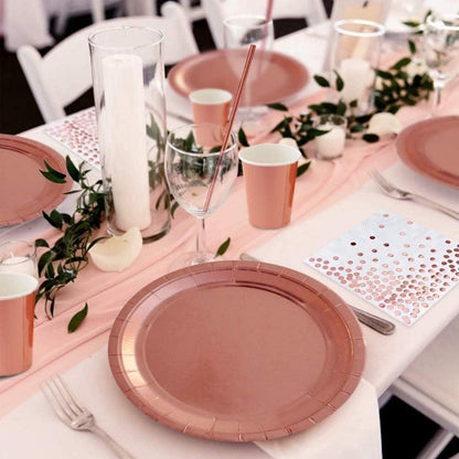 Rosegold Partydeko Set für 30 Personen