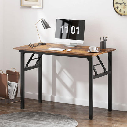 Klapptisch 100x60cm Retro/Schwarz - Moderner Schreibtisch für Home Office