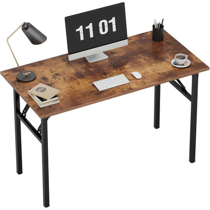 Klapptisch 100x60cm Retro/Schwarz - Moderner Schreibtisch für Home Office