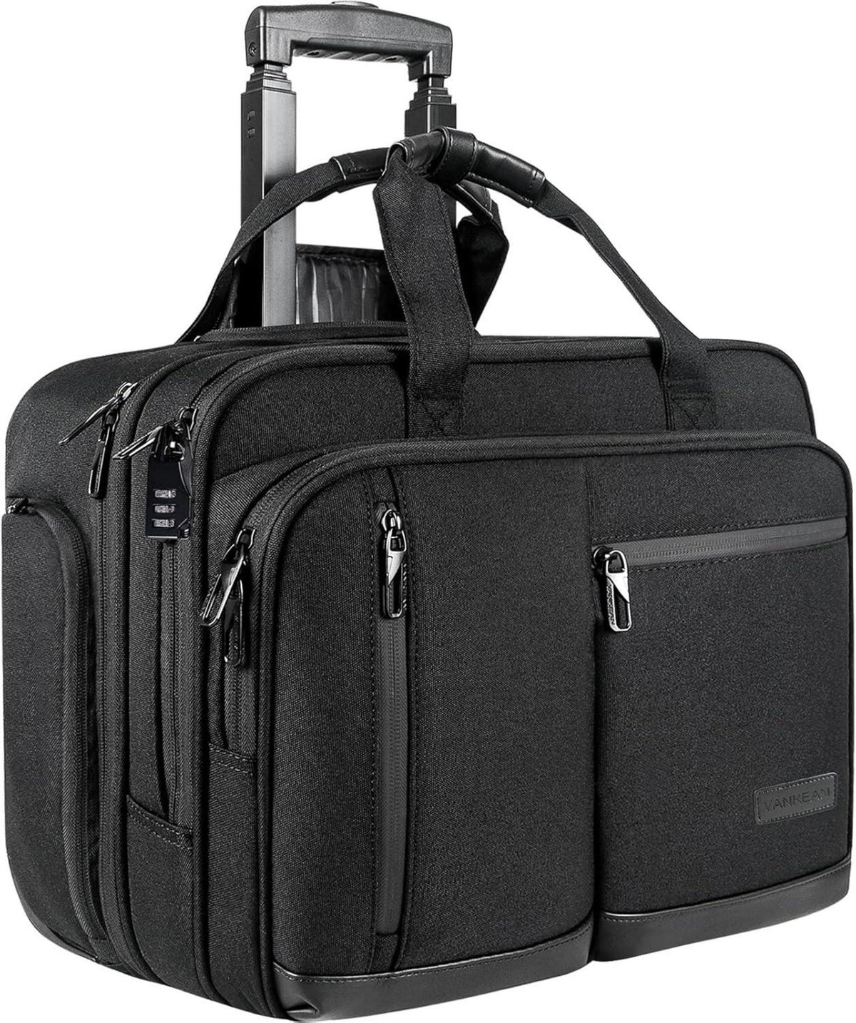 Laptoptasche mit Rollen, RFID, für Herren - Schwarz