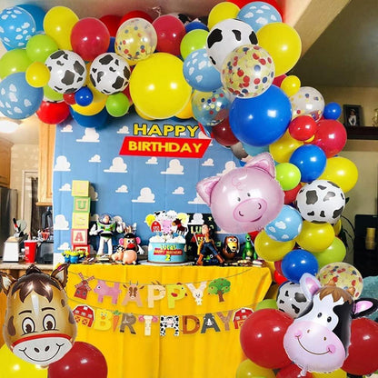 Geburtstagsdeko Bauernhof Jungen Mädchen Tier Party Luftballons