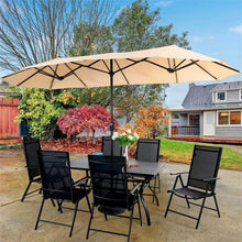 Gartentisch für 6 Personen Stahl Rahmen 152×95cm Schwarz mit