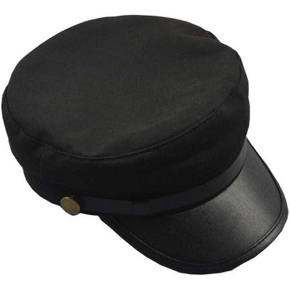 Retro Militärmütze Schwarz – Baumwolle, Medium