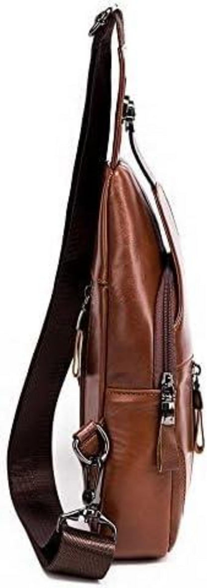 Brusttasche aus echtem Leder mit Vintage-Look 30x15x6cm