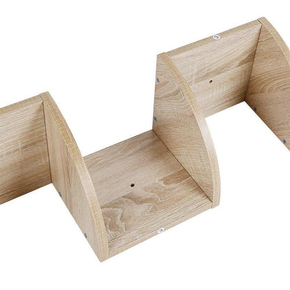 Eckregal MDF 5 Ebenen Eiche Hängeregal Bücherregal 20x20x123cm