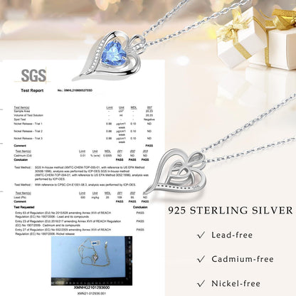 Silber Herz Halskette Damen 925 Sterling Silber Geschenk
