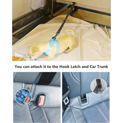 Hund Auto Sicherheitsgurt mit Bungee & 360° Drehklickverschluss