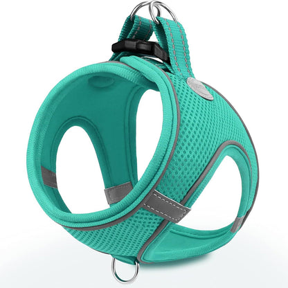 Joytale Reflektierendes Hundegeschirr Air-Mesh Türkis S
