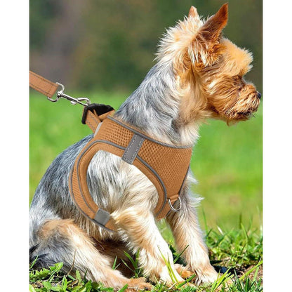 Hundegeschirr Air-Mesh Khaki S