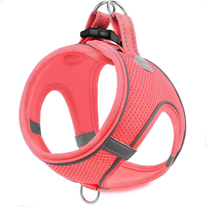 Joytale Hundegeschirr Air-Mesh atmungsaktiv reflektierend Pink XXS