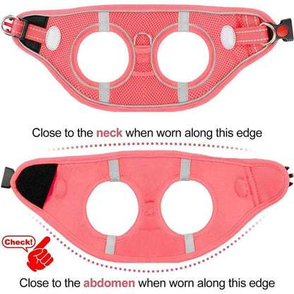 Joytale Hundegeschirr Air-Mesh atmungsaktiv reflektierend Pink XXS