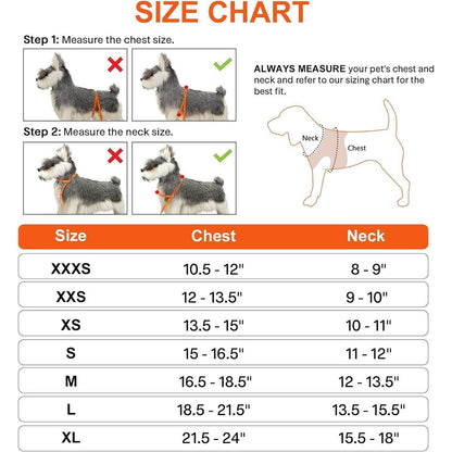 Hundegeschirr Air-Mesh atmungsaktiv reflektierend Orange M