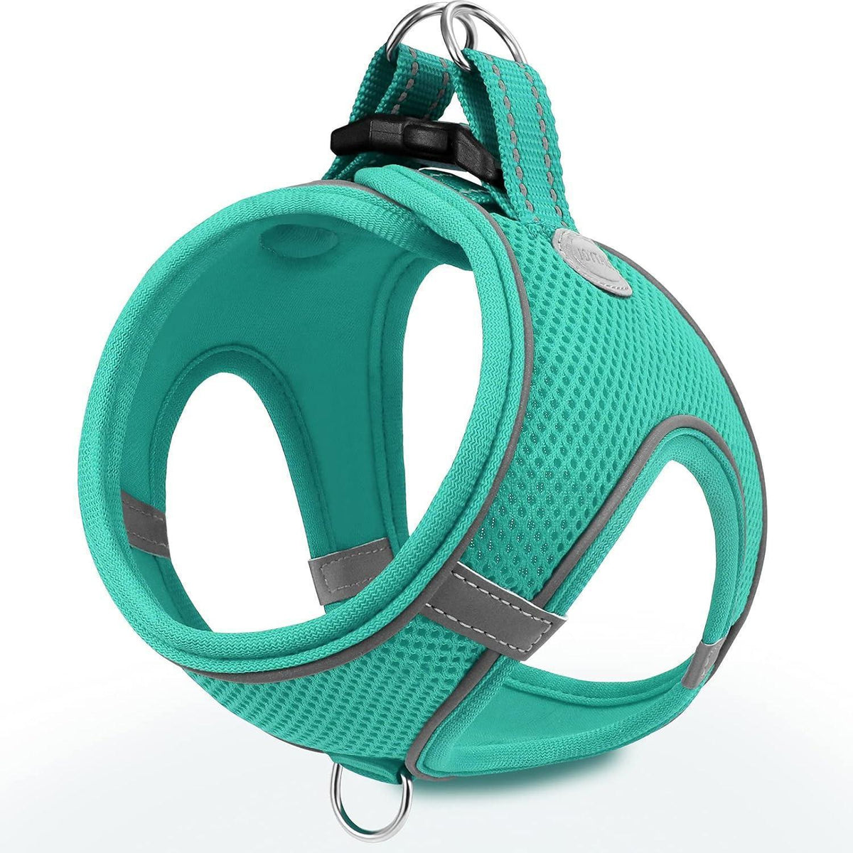 Hundegeschirr Air-Mesh atmungsaktiv reflektierend Türkis XS