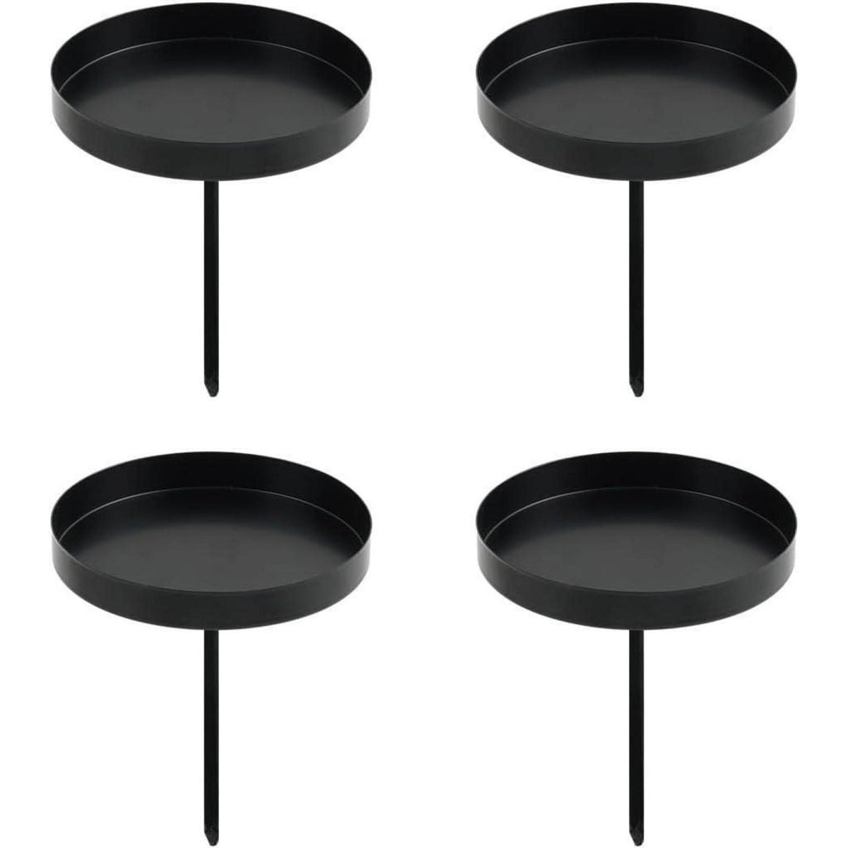 4er Set Kerzenhalter Adventskranz 6cm Metall Schwarz