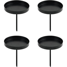 4er Set Kerzenhalter Adventskranz 6cm Metall Schwarz