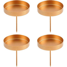 Adventskerzenhalter Gold 4 Stück 10cm Metall