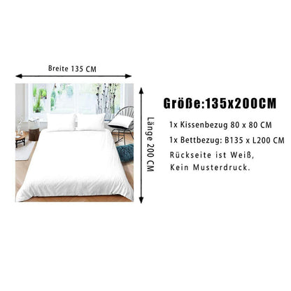 Motocross Bettwäsche Set 135x200cm – Kinderzimmer Motorrad Design