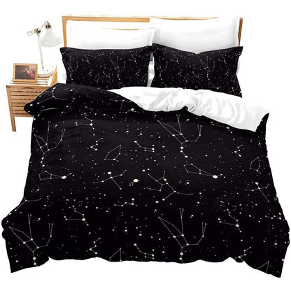 Kinder Bettwäsche Set Galaxie Konstellation 155x220cm
