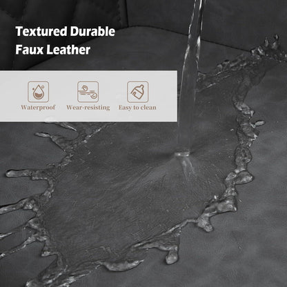 Moderner Esszimmerstuhl Set Dunkelgrau mit Armlehnen