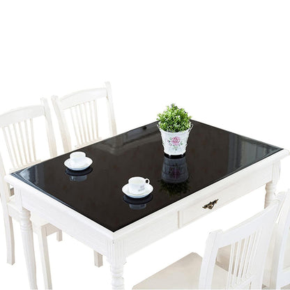 PVC Tischdecke wasserdicht 80x200cm Schwarz
