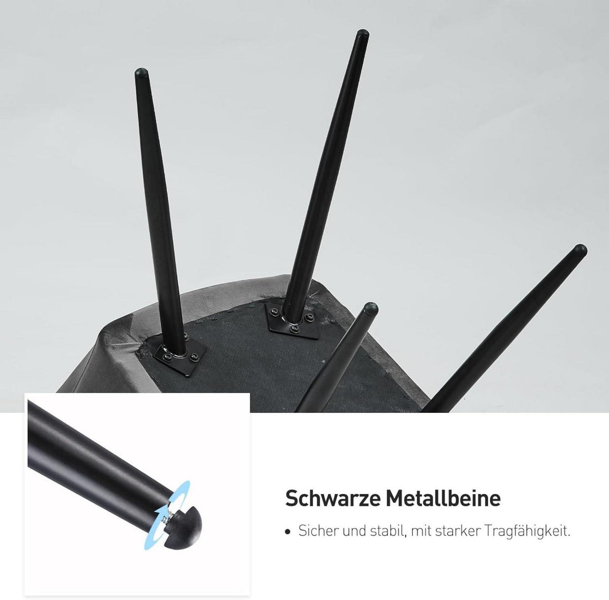 Esszimmerstühle 2er Set Samt Grau Armlehne Polstersessel Metallbeine
