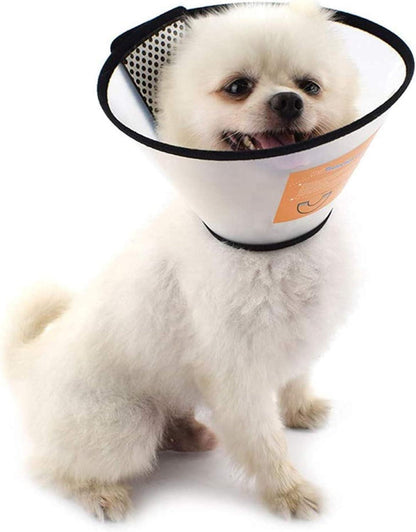 SUQ Haustier Kegel Einstellbare Halskrause für Kleine Hunde 30-33cm