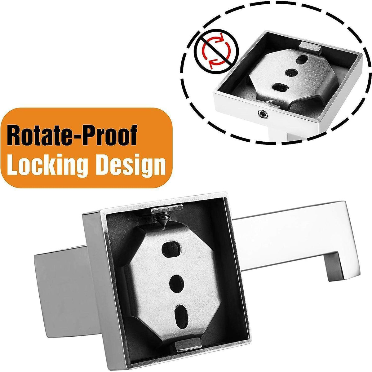 Edelstahl Toilettenpapierhalter Chrom 2er Pack
