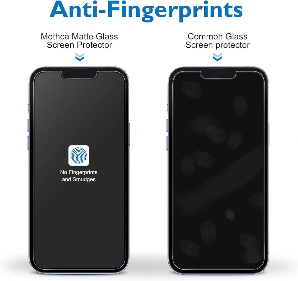 Mothca Panzer Matt Glas iPhone 13 Mini Displayschutzfolie 2.5D 9H Härte Anti-Blendung