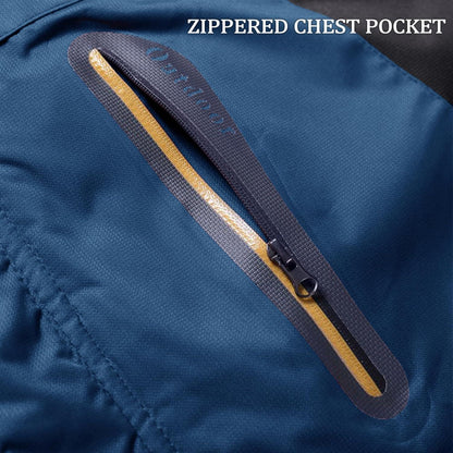 Herren Winterjacke Wasserdicht Warm Gefüttert Skijacke Blau