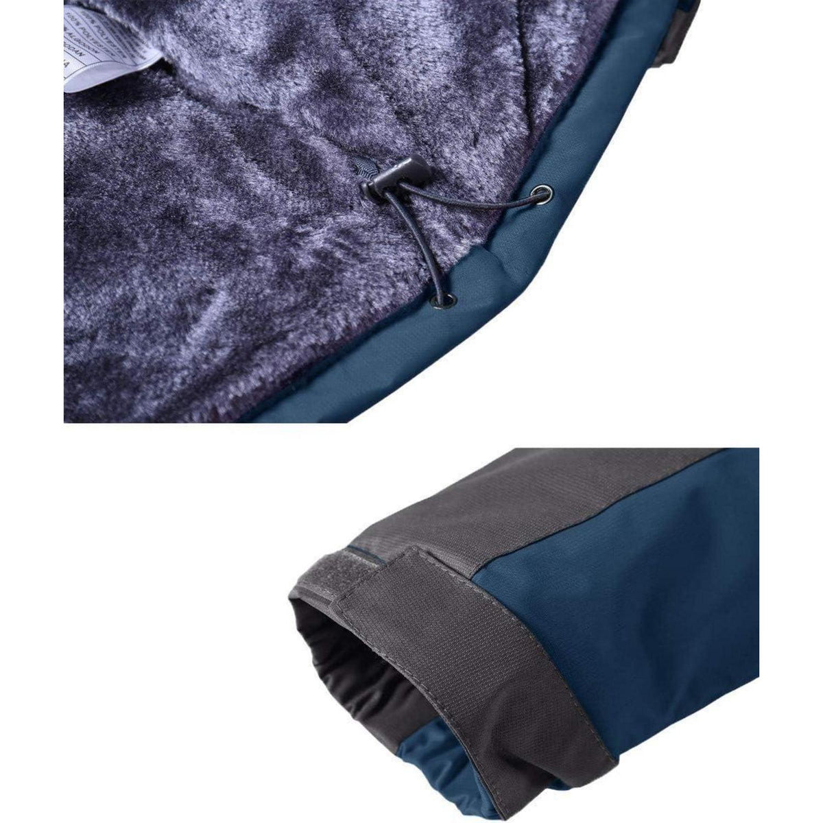 Herren Winterjacke Wasserdicht Warm Gefüttert Skijacke Blau