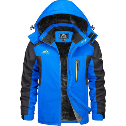 Herren Winterjacke wasserdicht & warm – Königsblau