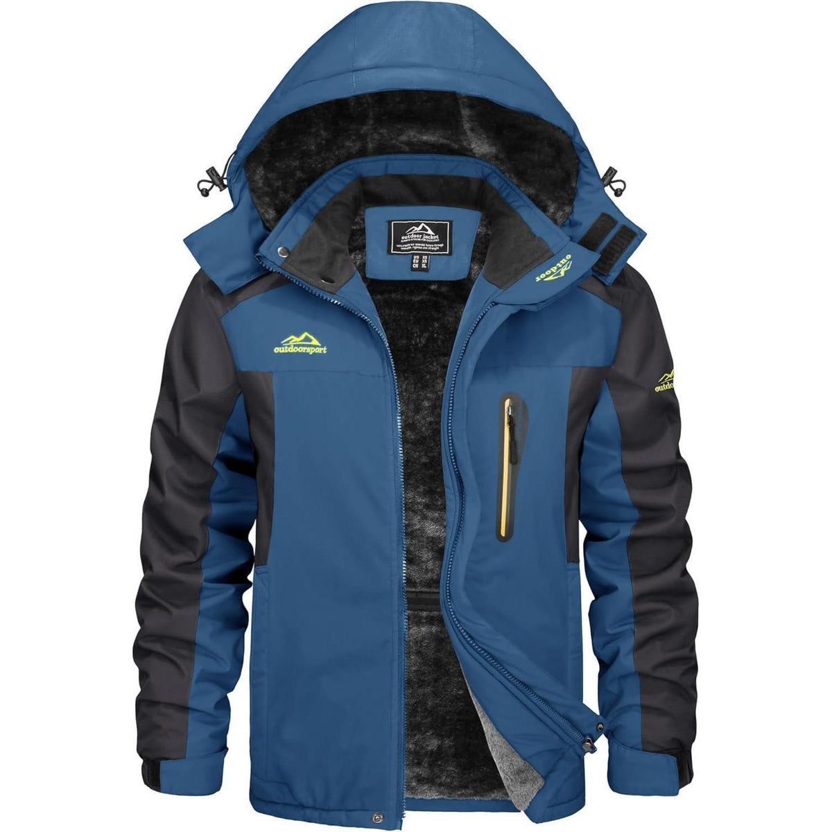 Herren Winterjacke Wasserdicht Warm Blau Skijacke Outdoor